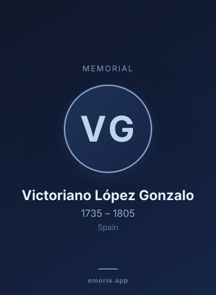 Memorial portrait of Victoriano López Gonzalo