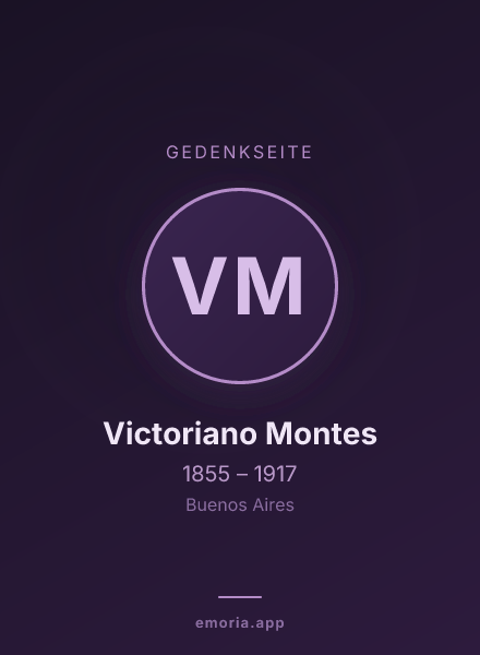 Gedenkportrait von Victoriano Montes