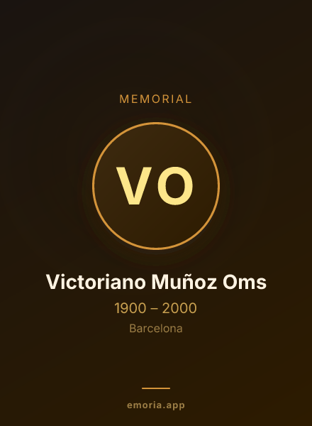 Memorial portrait of Victoriano Muñoz Oms