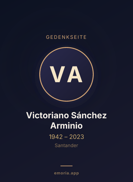 Gedenkportrait von Victoriano Sánchez Arminio
