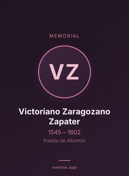 Memorial portrait of Victoriano Zaragozano Zapater