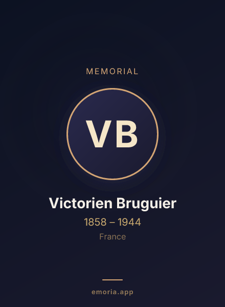 Memorial portrait of Victorien Bruguier