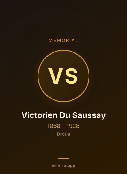 Memorial portrait of Victorien Du Saussay