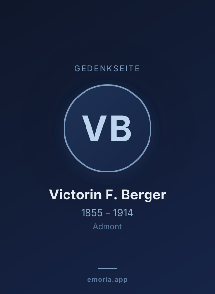 Gedenkportrait von Victorin F. Berger