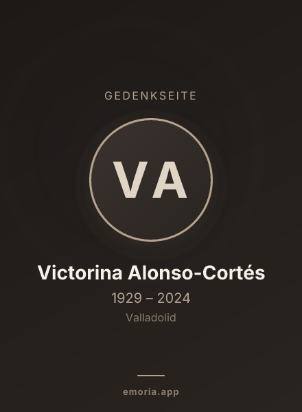 Gedenkportrait von Victorina Alonso-Cortés