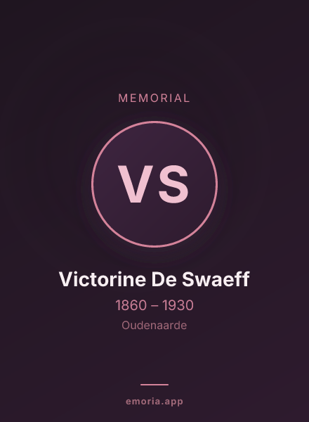 Memorial portrait of Victorine De Swaeff