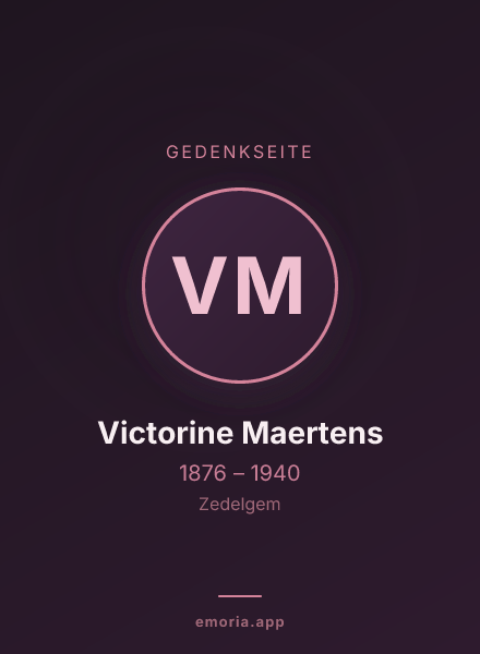 Gedenkportrait von Victorine Maertens
