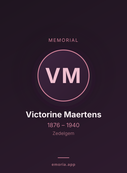 Memorial portrait of Victorine Maertens