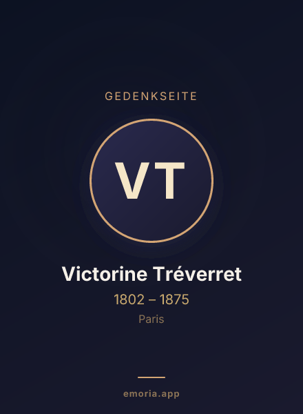 Gedenkportrait von Victorine Tréverret