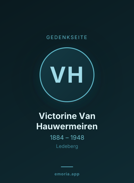 Gedenkportrait von Victorine Van Hauwermeiren