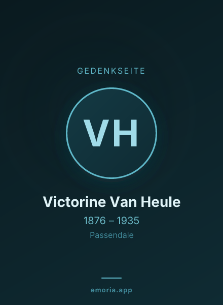 Gedenkportrait von Victorine Van Heule