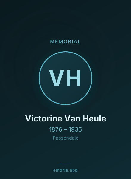 Memorial portrait of Victorine Van Heule