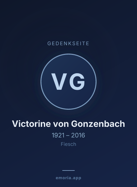 Gedenkportrait von Victorine von Gonzenbach