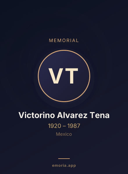 Memorial portrait of Victorino Alvarez Tena