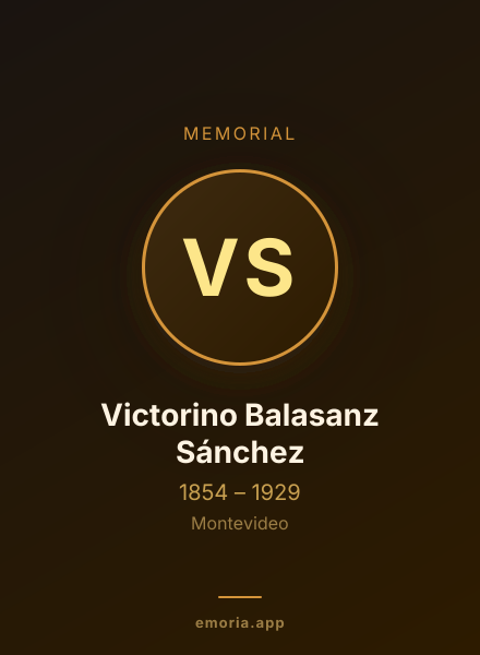 Memorial portrait of Victorino Balasanz Sánchez