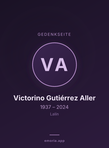Gedenkportrait von Victorino Gutiérrez Aller