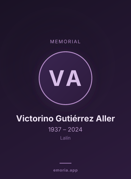Memorial portrait of Victorino Gutiérrez Aller