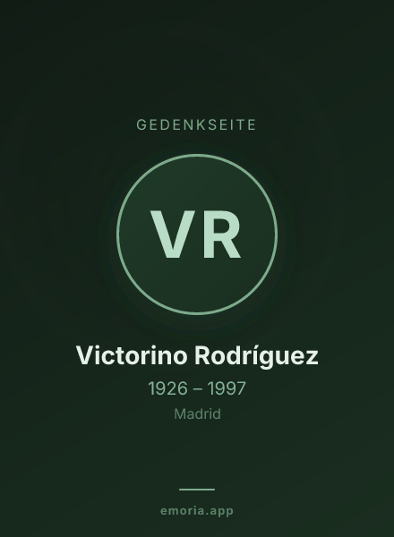 Gedenkportrait von Victorino Rodríguez