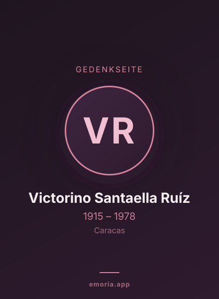 Gedenkportrait von Victorino Santaella Ruíz