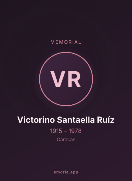Memorial portrait of Victorino Santaella Ruíz