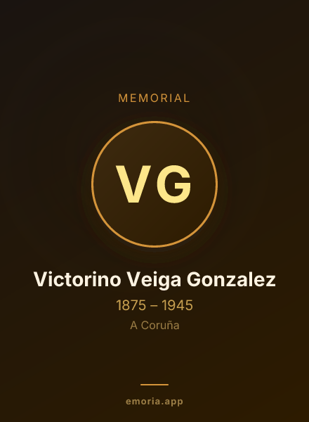 Memorial portrait of Victorino Veiga Gonzalez
