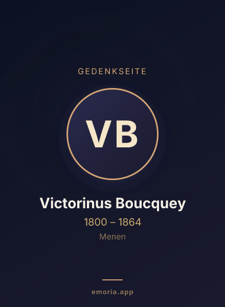 Gedenkportrait von Victorinus Boucquey