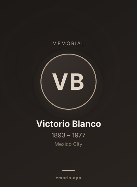 Memorial portrait of Victorio Blanco