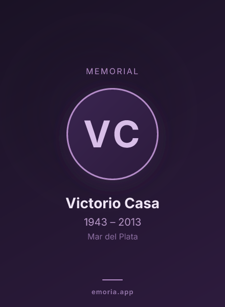Memorial portrait of Victorio Casa