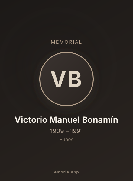 Memorial portrait of Victorio Manuel Bonamín