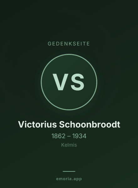 Gedenkportrait von Victorius Schoonbroodt