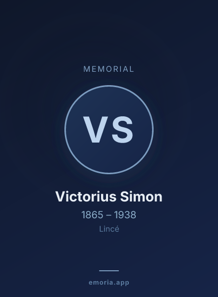 Memorial portrait of Victorius Simon