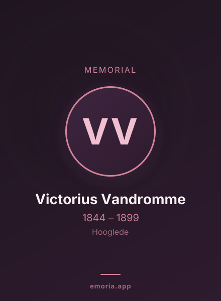 Memorial portrait of Victorius Vandromme