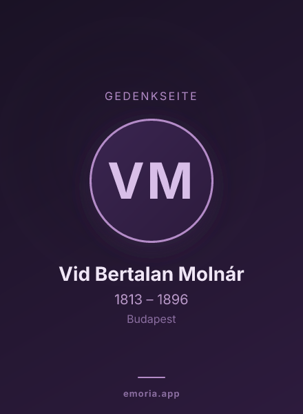 Gedenkportrait von Vid Bertalan Molnár