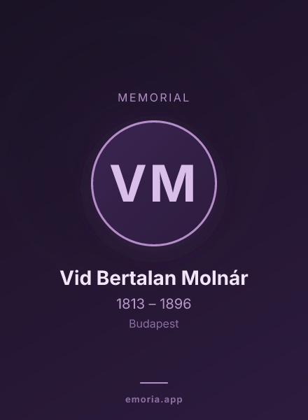 Memorial portrait of Vid Bertalan Molnár