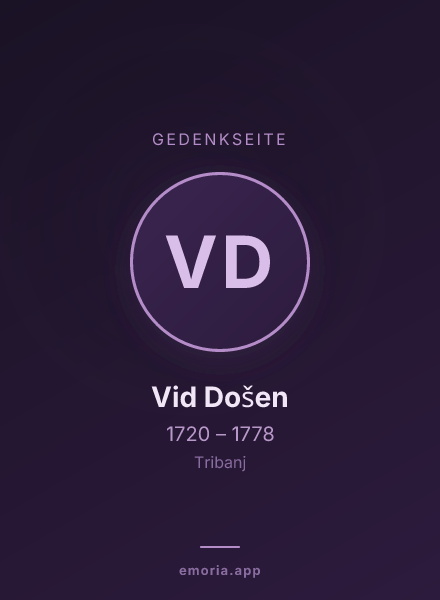 Gedenkportrait von Vid Došen