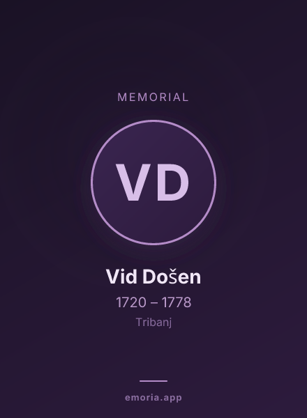 Memorial portrait of Vid Došen