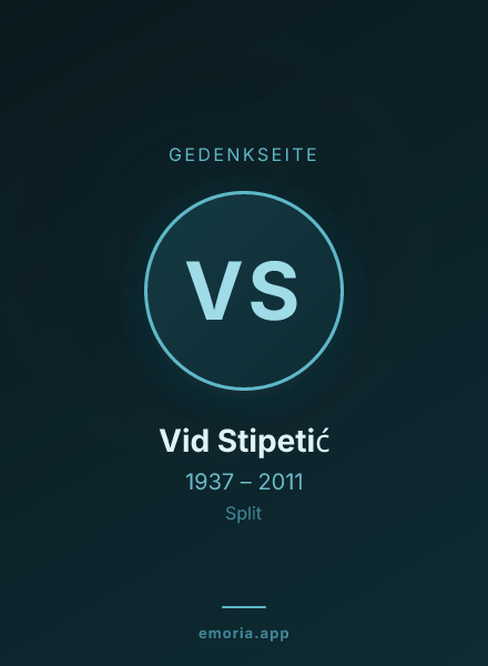 Gedenkportrait von Vid Stipetić