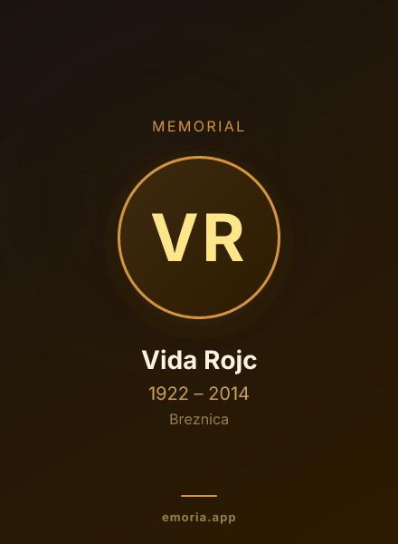 Memorial portrait of Vida Rojc
