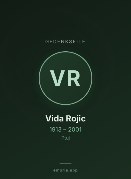 Gedenkportrait von Vida Rojic