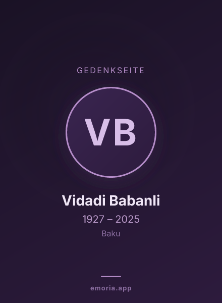 Gedenkportrait von Vidadi Babanli