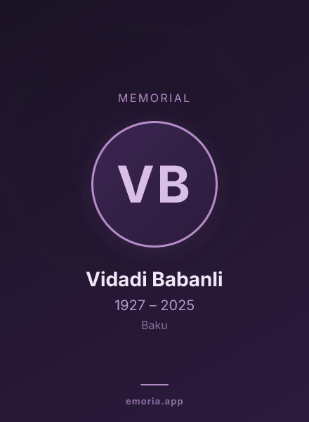 Memorial portrait of Vidadi Babanli