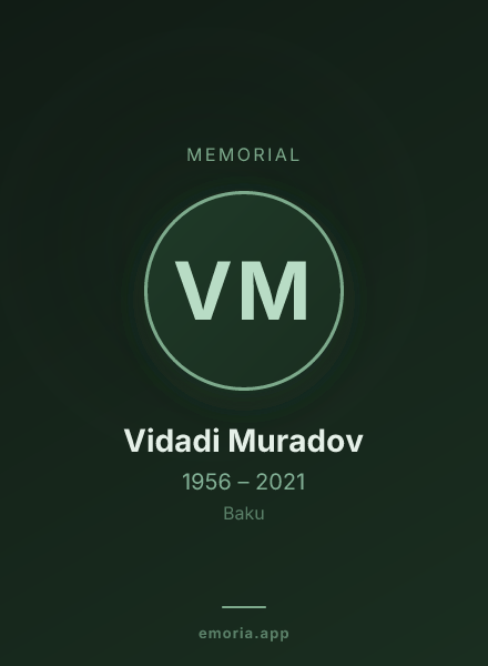 Memorial portrait of Vidadi Muradov