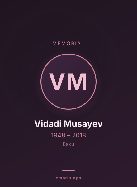 Memorial portrait of Vidadi Musayev