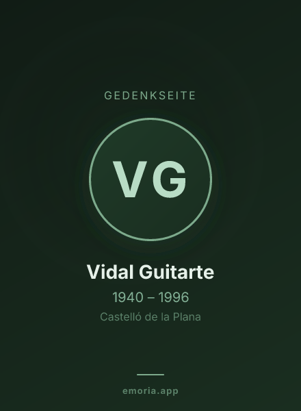 Gedenkportrait von Vidal Guitarte