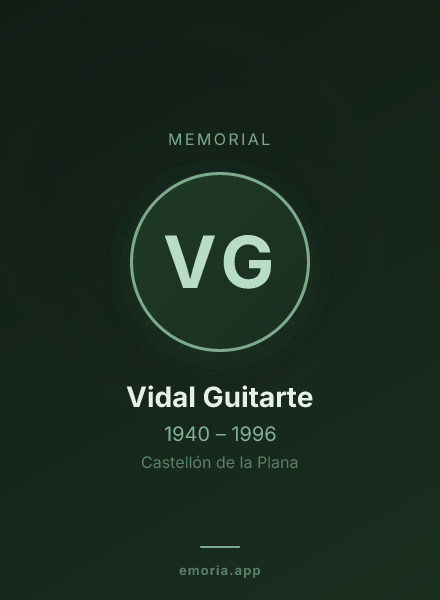 Memorial portrait of Vidal Guitarte