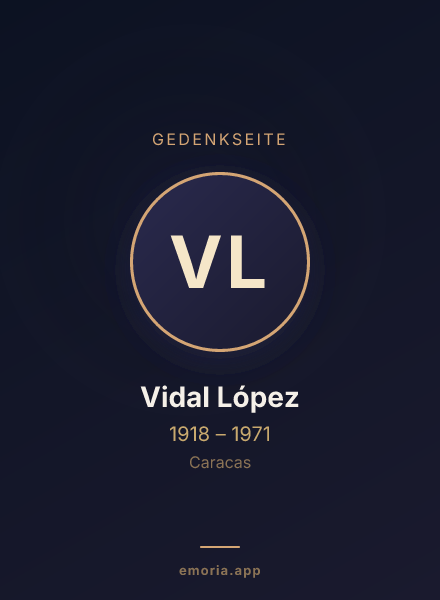 Gedenkportrait von Vidal López