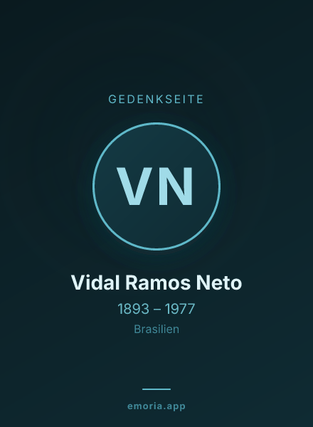 Gedenkportrait von Vidal Ramos Neto