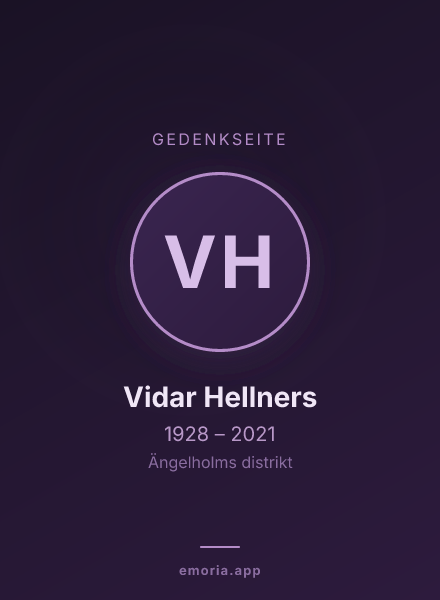 Gedenkportrait von Vidar Hellners