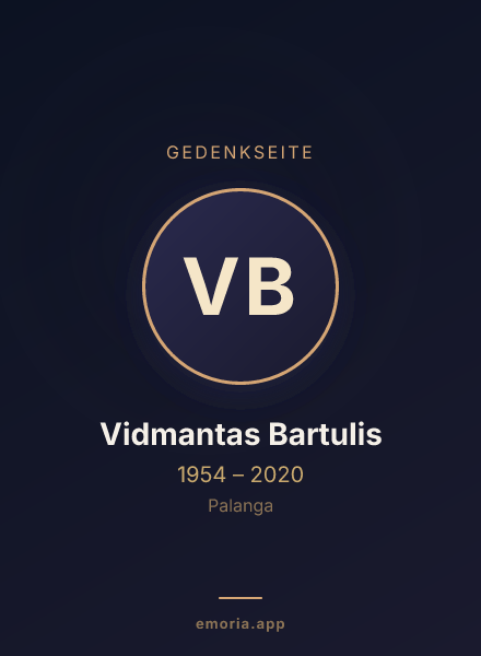 Gedenkportrait von Vidmantas Bartulis