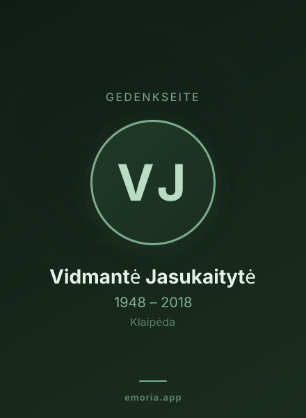 Gedenkportrait von Vidmantė Jasukaitytė